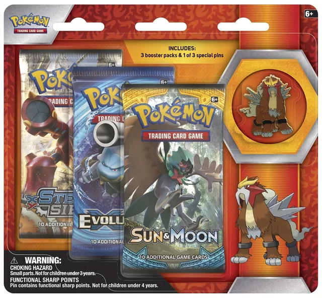 Legendary Beasts Collector's Pin 3-Pack Blister (Entei)
