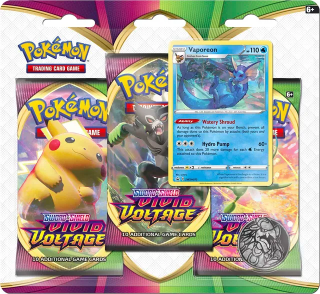 Vaporeon Three Pack Blister