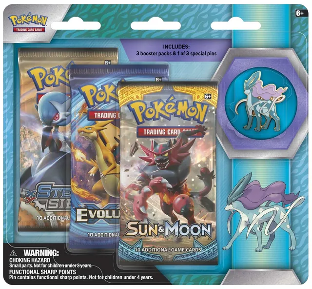 Legendary Beasts Collector's Pin 3-Pack Blister (Suicune)