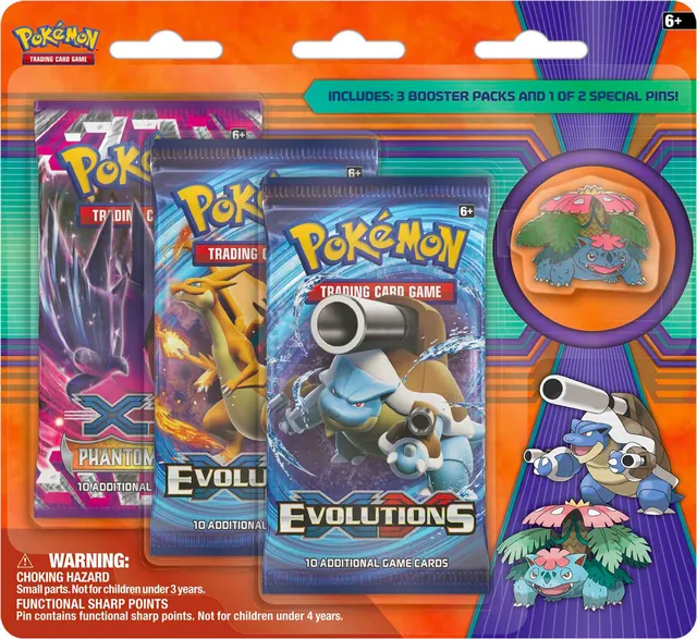 Mega Venusaur Collector's Pin Three Pack Blister